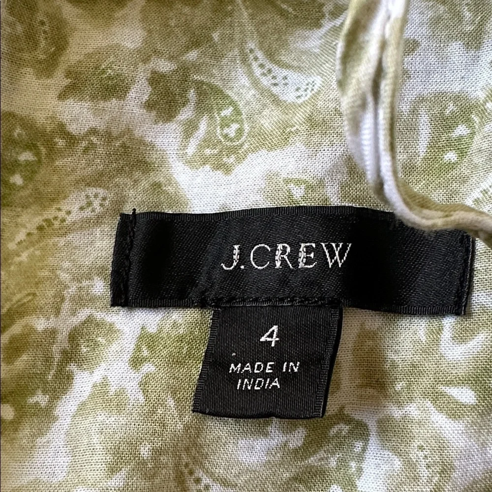 J. Crew Puff Sleeve V Neck Top Sz 4